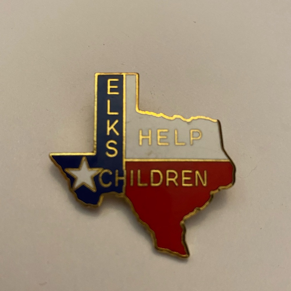 Elks Help Children Texas lapel pin